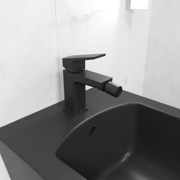 CUBE змішувач для біде, Black Matt 8701bf0e-4e50-11ef-bb6b-a0423f42a789 фото
