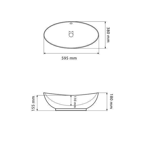 Умивальник (раковина) VBI ANKONA WHITE накладний VBI-012900 фото