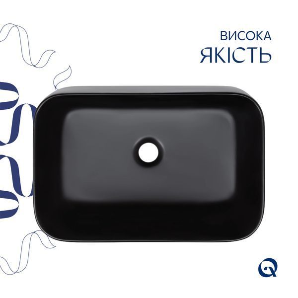 Раковина-чаша Qtap Scorpio 550х390х120 Matt black QT14112243MBN QT14112243MBN фото