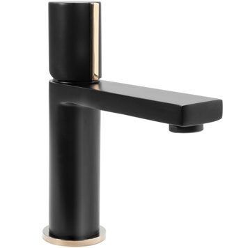 Змішувач для раковини (умивальника) REA ICON BLACK GOLD чорний * REA-B5680 фото