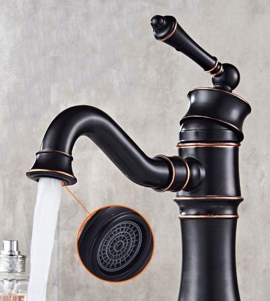 Змішувач для раковини (умивальника) REA VINTAGE OLD BLACK чорний низький REA-B0226 фото