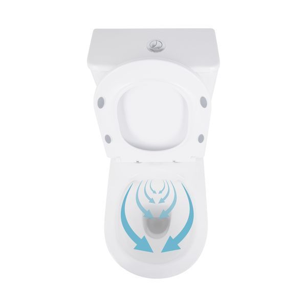 Унітаз-компакт Qtap Presto безобідковий з сідінням Soft-close QT24221217AW PRECRM1088SP5SET фото