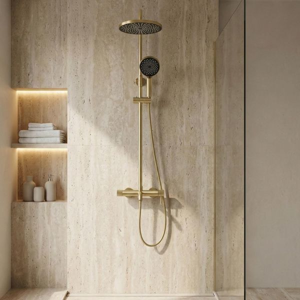 душова система Rea Lungo Stripe brushed gold (REA-P9490) REA-P9490 фото