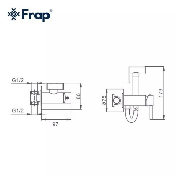 Гігієнічний душ Frap F7505-6, чорний F7505-6 фото