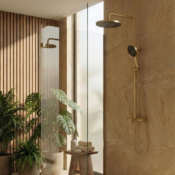 душова система Rea Lungo Stripe brushed gold (REA-P9490) REA-P9490 фото