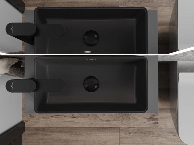 Умивальник (раковина) MEXEN NADIA 46 BLACK MATT чорний накладний MEX-21614685 фото