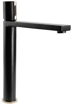 Змішувач для раковини (умивальника) REA ICON BLACK GOLD чорний високий REA-B5681 фото