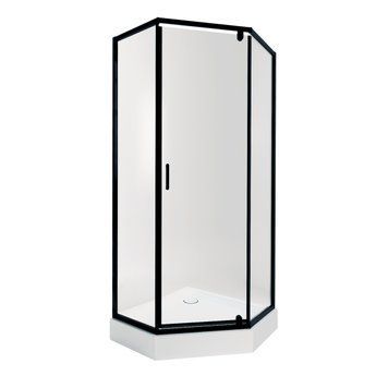 Набір Qtap душова кабіна Scorpio BLA10995-AC6 Clear 2120x900x900 мм + піддон Diamond 309912 90x90x12 см з сифоном SCOBLA10995AC6SET фото