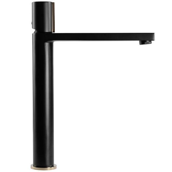 Змішувач для раковини (умивальника) REA ICON BLACK GOLD чорний високий REA-B5681 фото