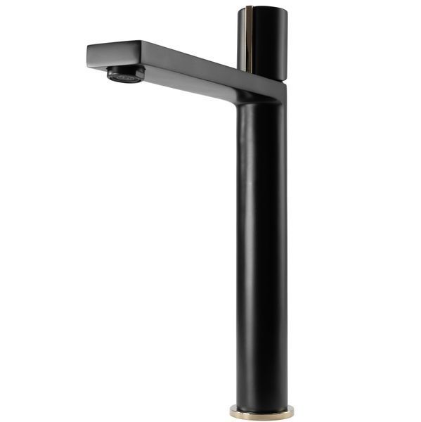 Змішувач для раковини (умивальника) REA ICON BLACK GOLD чорний високий REA-B5681 фото