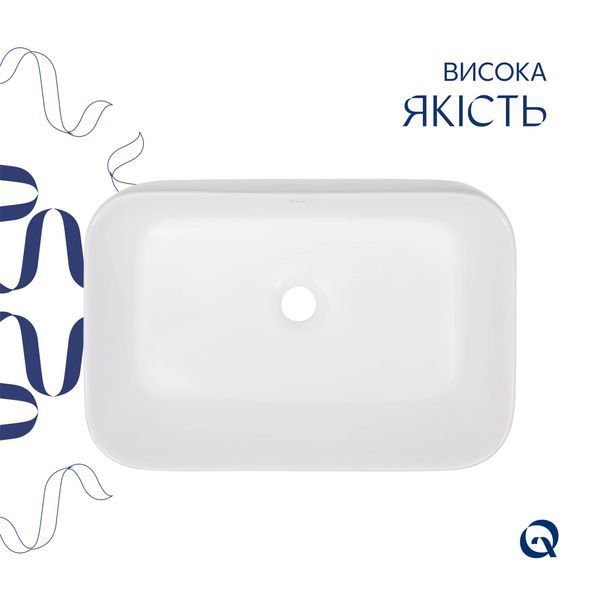 Раковина-чаша Qtap Scorpio 550х390х120 White QT14112243WN QT14112243WN фото