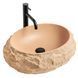 умивальник Rea Mika Light Terracotta 50x38 матовий, бежевий, імітація каменю (REA-U7348) REA-U7348 фото 2