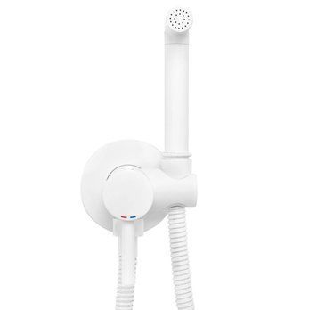 Набір душу гігієнічного REA LOOP WHITE MATT білий матовий REA-B0255 фото