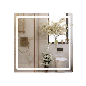 Дзеркало Qtap Mideya 800x800 з LED-підсвічуванням Touch, з антизапотіванням, димером QT2078NCF8080W QT2078NCF8080W фото