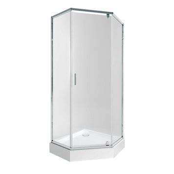 Набір Qtap душова кабіна Scorpio CRM10995-AC6 Clear 2120x900x900 мм + піддон Diamond 309912 90x90x12 см з сифоном SCOCRM10995AC6SET фото