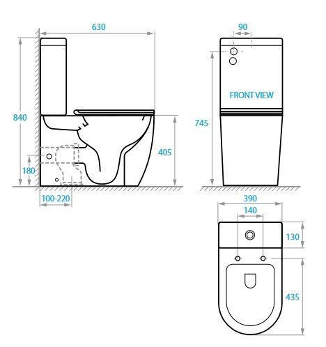 ROUND SMART комплект : унітаз підлоговий з сидінням Soft-close + бачок, змив Tornado 1872560199 фото