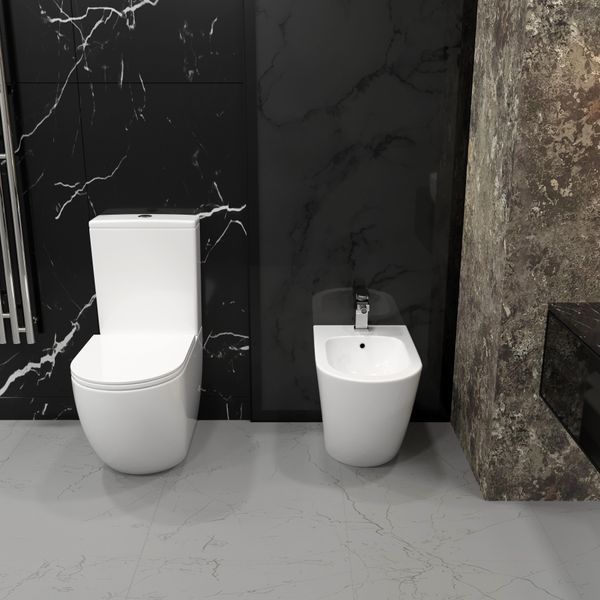 ROUND SMART комплект : унітаз підлоговий з сидінням Soft-close + бачок, змив Tornado 1872560199 фото