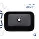 Комплект Qtap Scorpio: Раковина накладна прамокутна 550х390х120 мм Matt Black + Донний клапан PU03 QT14112243MBN47298 фото 4