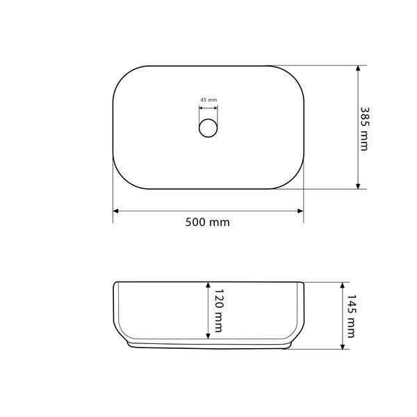 Умивальник (раковина) VBI PALERMO WHITE накладний VBI-012300 фото