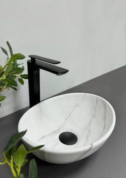 Умивальник (раковина) VBI PARMA S MARBLE NATURE GLOSSY накладний VBI-011002 фото