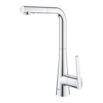 Змішувач для кухні з висувним виливом Grohe Zedra 32553002 64457 фото