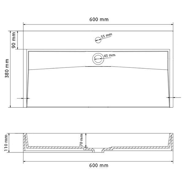 Умивальник (раковина) VBI VIESTE 60 GREY MATT накладний VBI-016800 фото