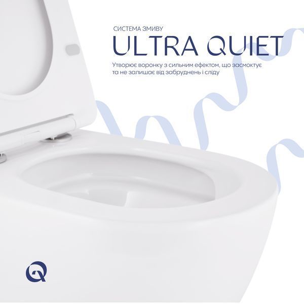 Унітаз підвісний Qtap Robin Mew безобідковий з сидінням Soft-close QT13332381АSW QT13332381АSW фото