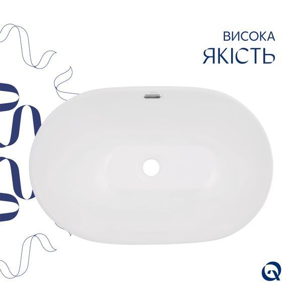Раковина Qtap Leo 610x405x185 White QT11118014W QT11118014W фото