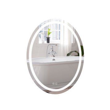 Дзеркало Qtap Mideya 500х700 з LED-підсвічуванням Touch, з антизапотіванням, димером QT2078NCR5070W QT2078NCR5070W фото