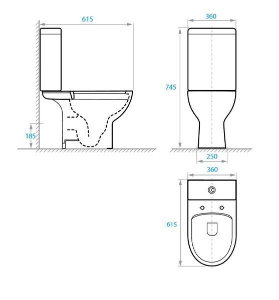 Edge NEW комплект : унітаз підлоговий з сидінням Soft-close + бачок (PRO) 1856550199 фото