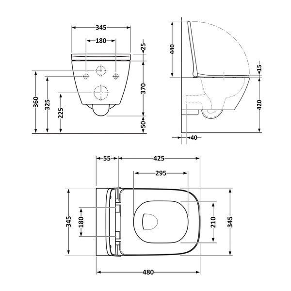 Унітаз підвісний Qtap Tern із сидінням Soft-close QT17332303ASW QT17332303ASW фото