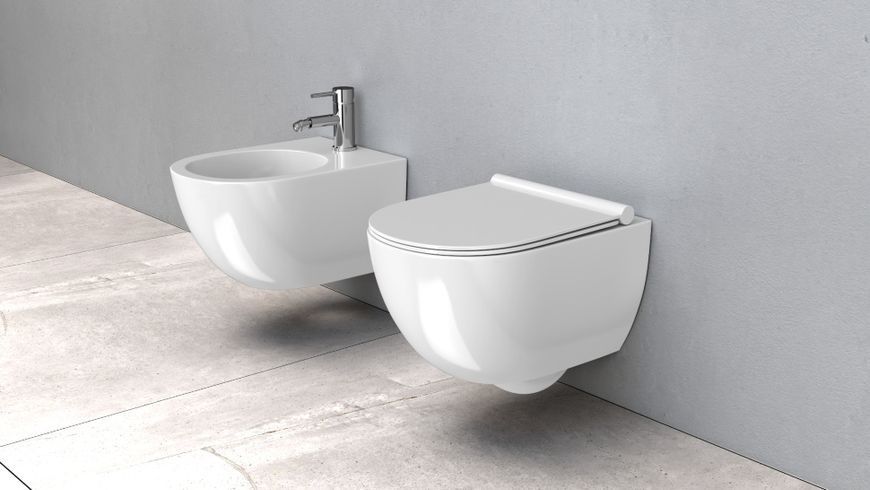 унітаз Rea Carter Rectangular+ сидіння slim n soft-close+інсталяція Geberit Duofix (REA-C1450+458.126.00.1) REA-C1450+458.126.00.1 фото