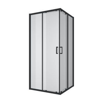 Душова кабіна розсувна, квадратна Line CUBE 900*900мм, black matt, cкло 6мм прозоре 1439642403 фото