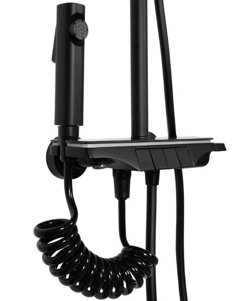 Душовий гарнітур REA SAVIO LED BLACK з термостатом REA-P8410 фото