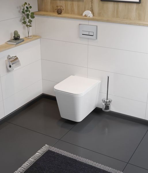 Інсталяція KollerPool AQUA LINE + EDGE Black панель змиву + підвісний унітаз KVADRO з сидінням Soft-close ( змив Tornado ) 817dca0a-2eda-11ef-bb6b-a0423f42a789 фото