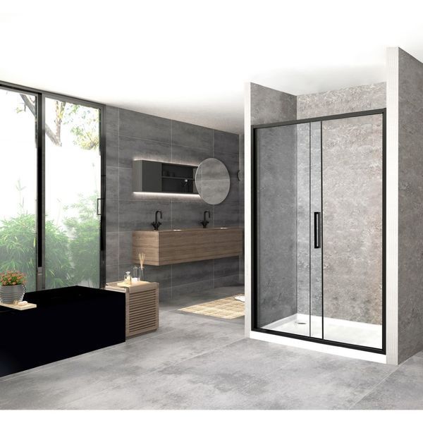 Душові двері REA RAPID SLIDE 160 BLACK REA-K6406 фото