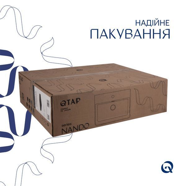 Раковина Qtap Nando LT 500х420х130 Matt black QT12116146AMB QT12116146AMB фото