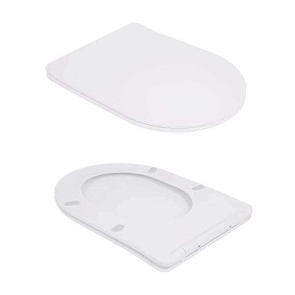 Унітаз підлоговий Qtap Robin New Ultra Quiet безобідковий з сидінням Soft-close WHITE QT13226083AW QT13226083AW фото