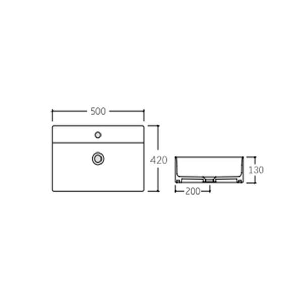 Раковина Qtap Nando LT 500х420х130 Matt black QT12116146AMB QT12116146AMB фото
