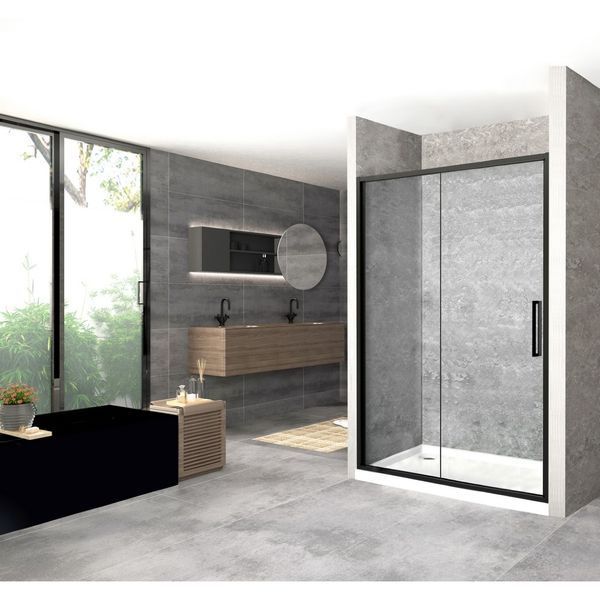 Душові двері REA RAPID SLIDE 160 BLACK REA-K6406 фото