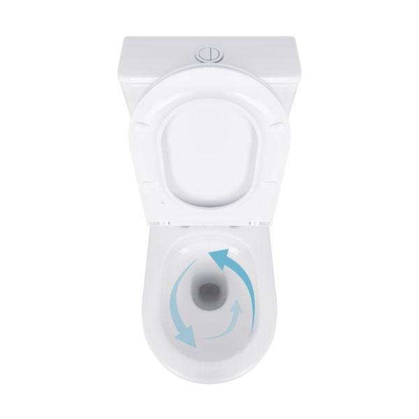 Унітаз підлоговий Qtap Robin New Ultra Quiet безобідковий з сидінням Soft-close WHITE QT13226083AW QT13226083AW фото