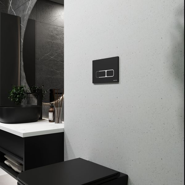 Інсталяція KollerPool AQUA LINE + EDGE Black панель змиву + підвісний унітаз KVADRO з сидінням Soft-close ( змив Tornado ) 817dca0a-2eda-11ef-bb6b-a0423f42a789 фото
