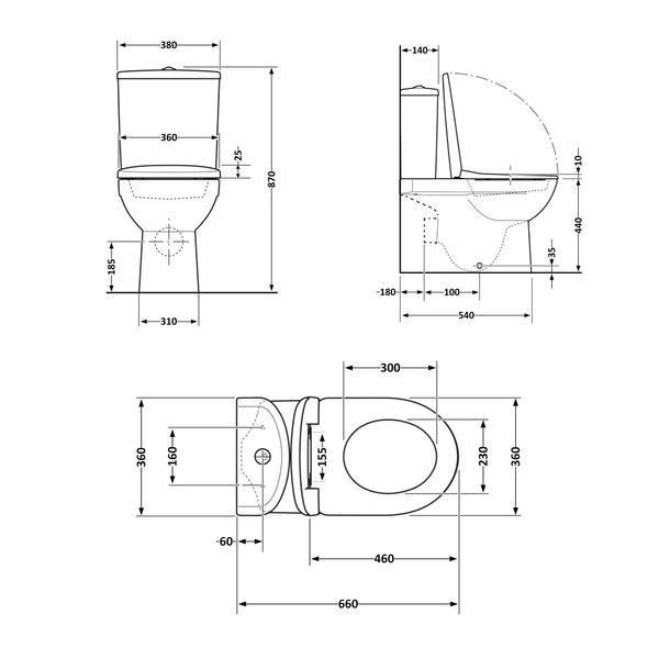 Унітаз підлоговий Qtap Robin New Ultra Quiet безобідковий з сидінням Soft-close WHITE QT13226083AW QT13226083AW фото