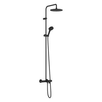 VERNIS BLEND душова система Showerpipe 240 з термостатом для ванни, 1jet, колір чорний матовий 91329 фото