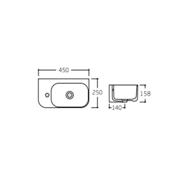 Раковина Qtap Tern 450х250х158 White QT1711H02RW QT1711H02RW фото