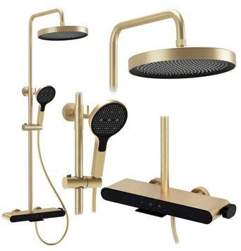 душова система для ванни та душу Rea Farel gold brush (REA-P0355) REA-P0355 фото