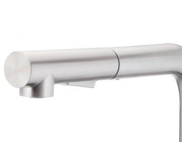 DUERO DESIGN Змішувач ARMATURA для мийки настільний з витяжним душем INOX 105678 фото