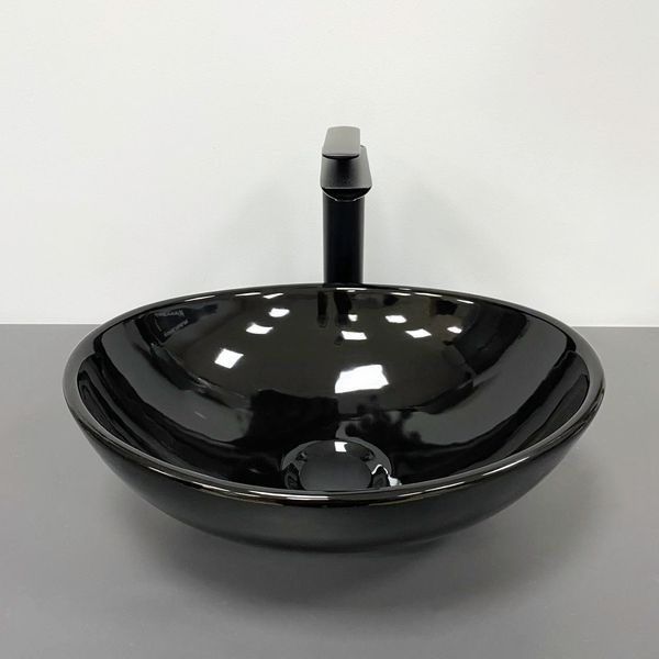 Умивальник (раковина) VBI PARMA BLACK GLOSSY накладний VBI-011021 фото