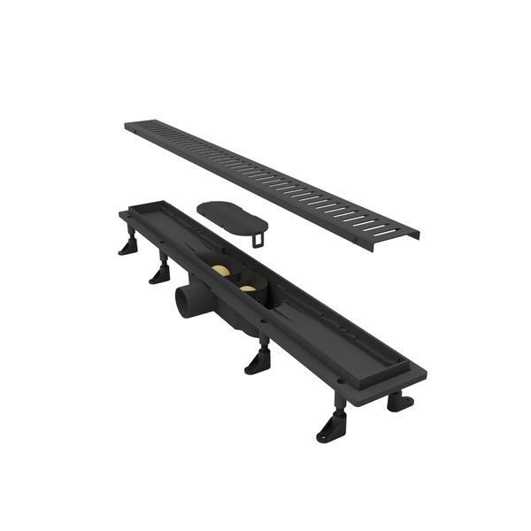 Трап лінійний AQUA 70cм та решіткою Line mattblack 1901150613 фото