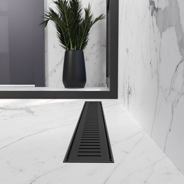 Трап лінійний AQUA 70cм та решіткою Line mattblack 1901150613 фото